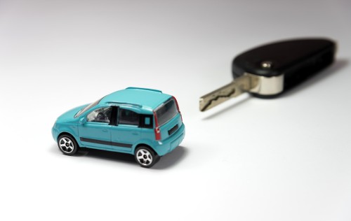 rental car and key