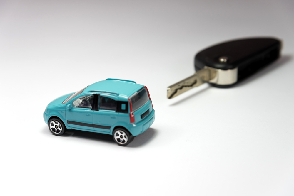 rental car and key