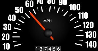 odometer shows miles driven
