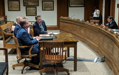 tim kane speaking to MA lawmakers about snow plow insurance